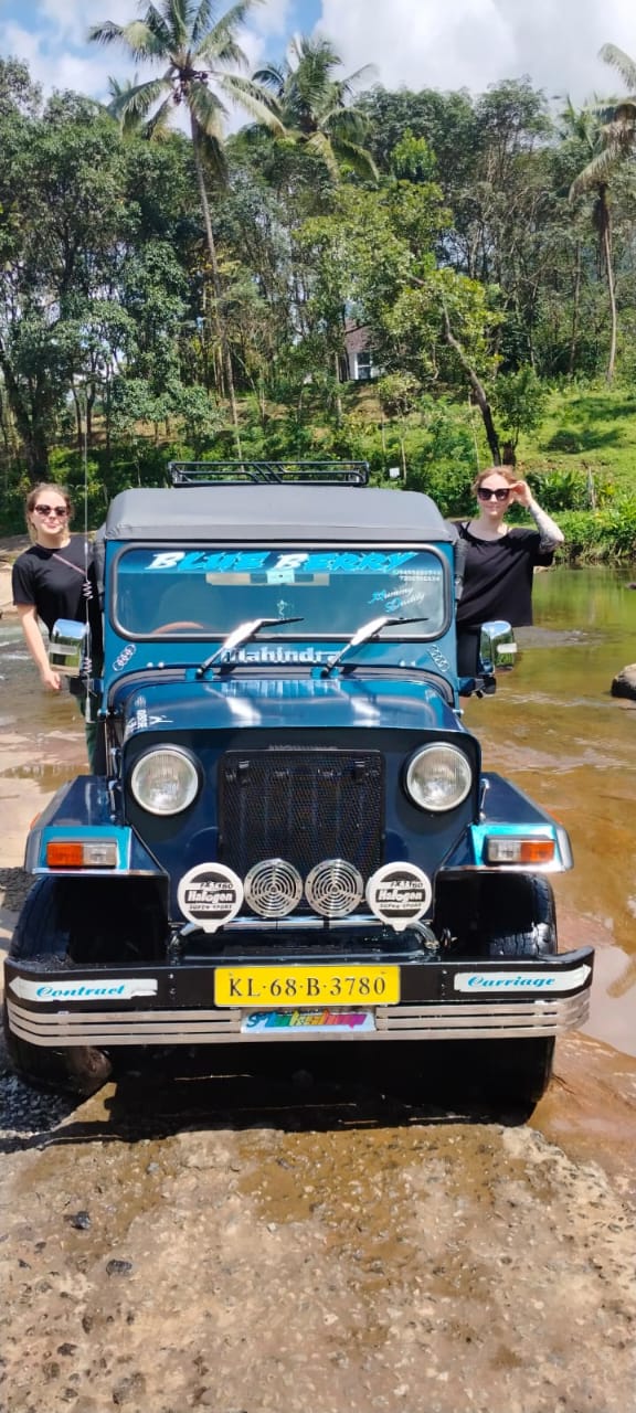 Jeep parked in the hills